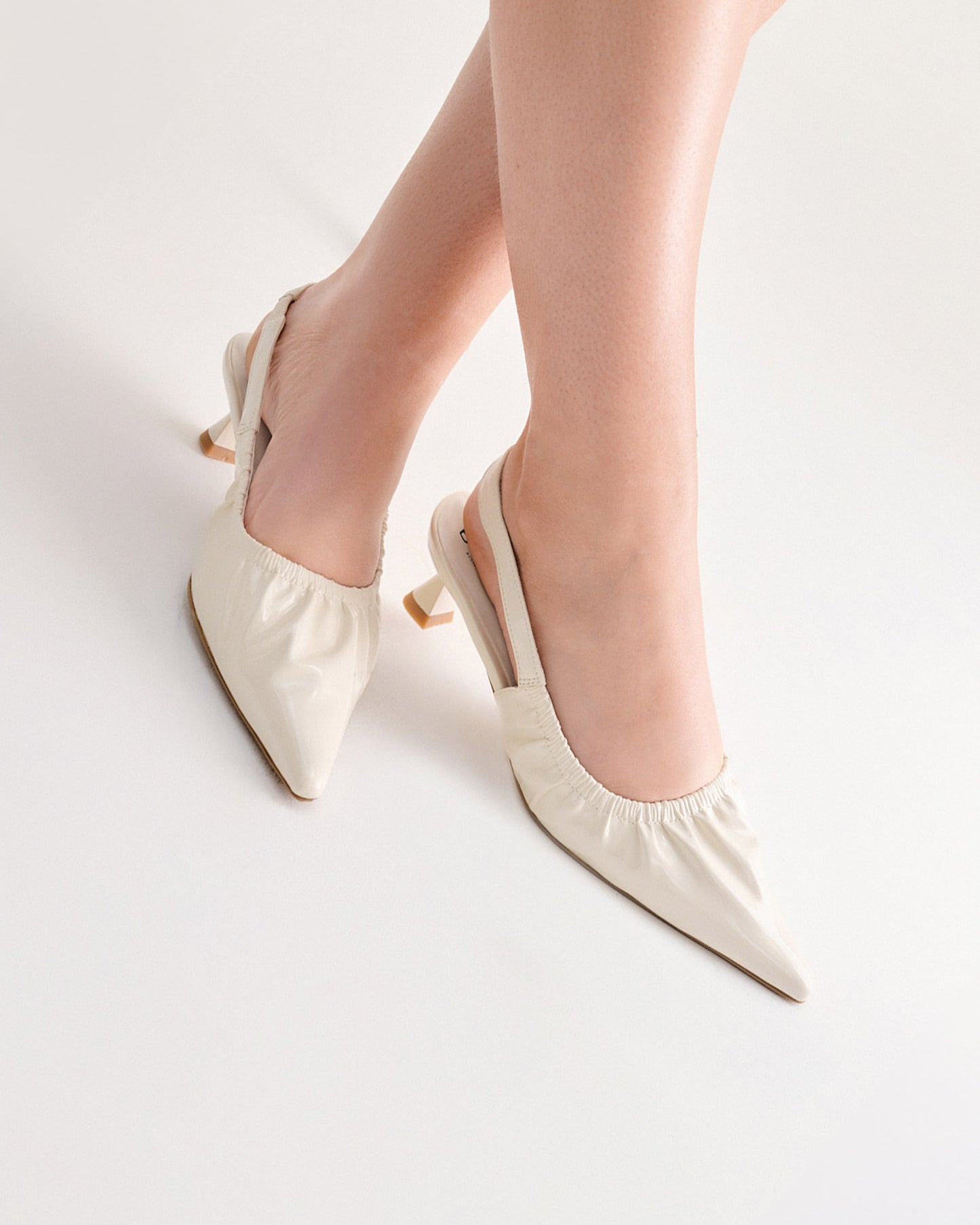 DIVINE Ruched Slingback Pumps