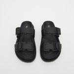 MIDTOWN Feature Buckle Footbed Slides