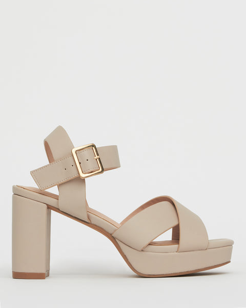 Buy BURROW Block Heel Platform Sandals by BETTS online Betts