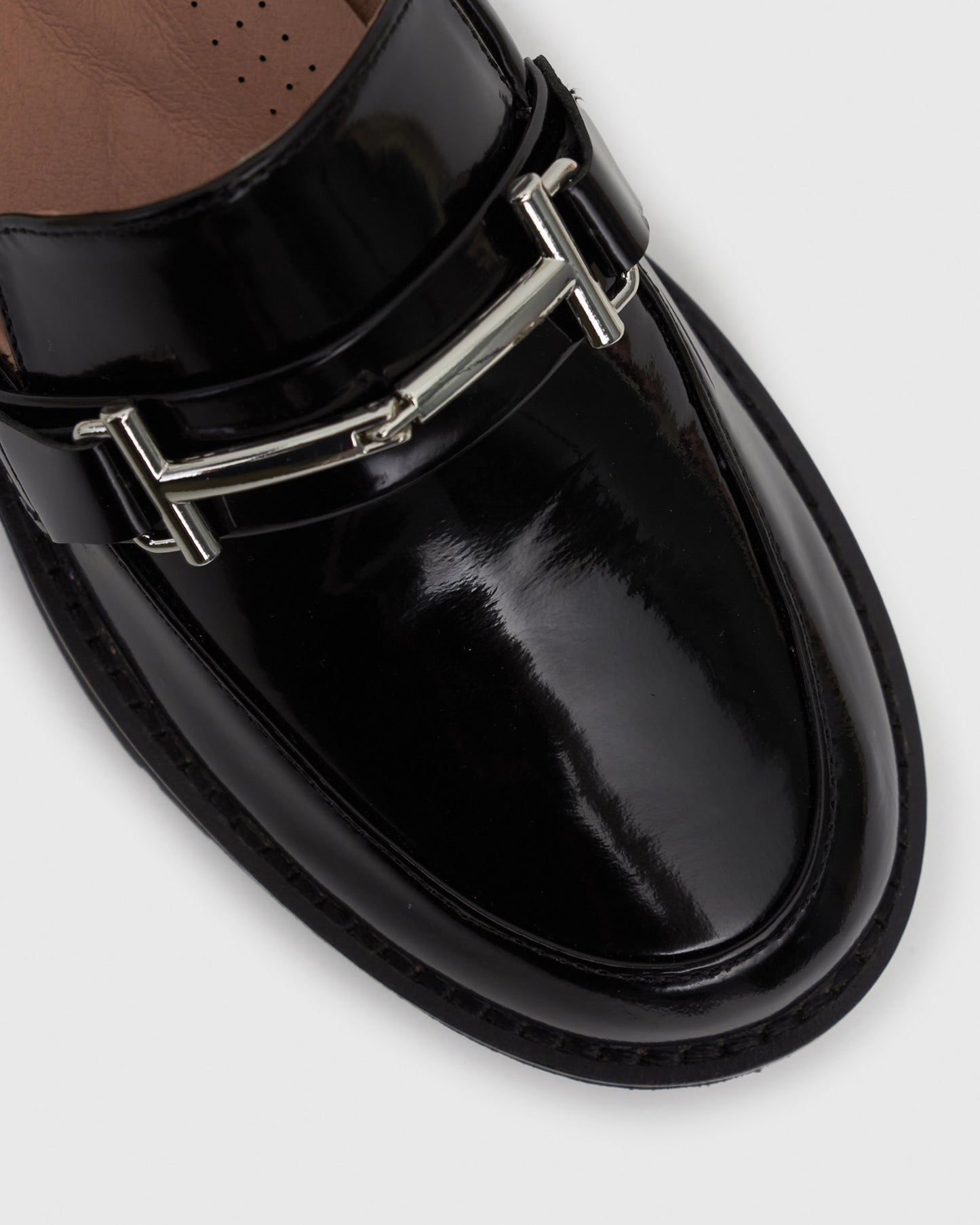 AGATHA Leather Heeled Loafers