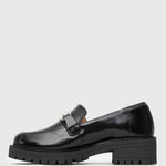 AGATHA Leather Heeled Loafers