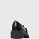 AGATHA Leather Heeled Loafers