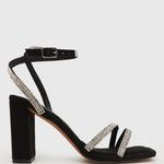 SHY Square Toe Diamante Dress Sandals