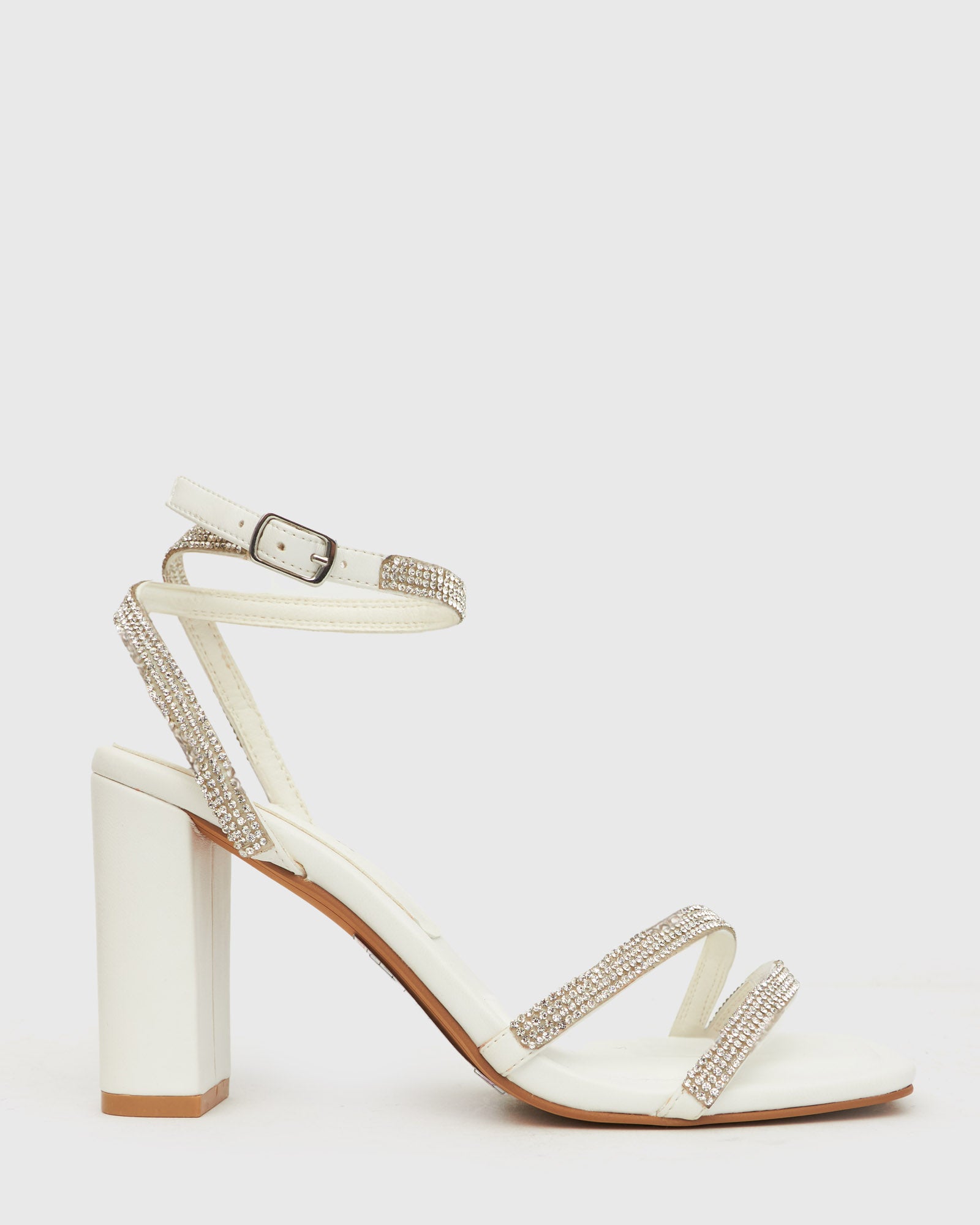 Buy SHY Square Toe Diamante Dress Sandals by Betts online - Betts