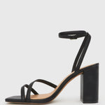 ZELDA Square Toe Heeled Sandals