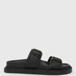 MIDTOWN Feature Buckle Footbed Slides