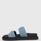 MIDTOWN Feature Buckle Footbed Slides