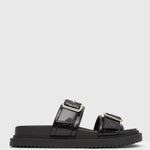 MIDTOWN Feature Buckle Footbed Sandals