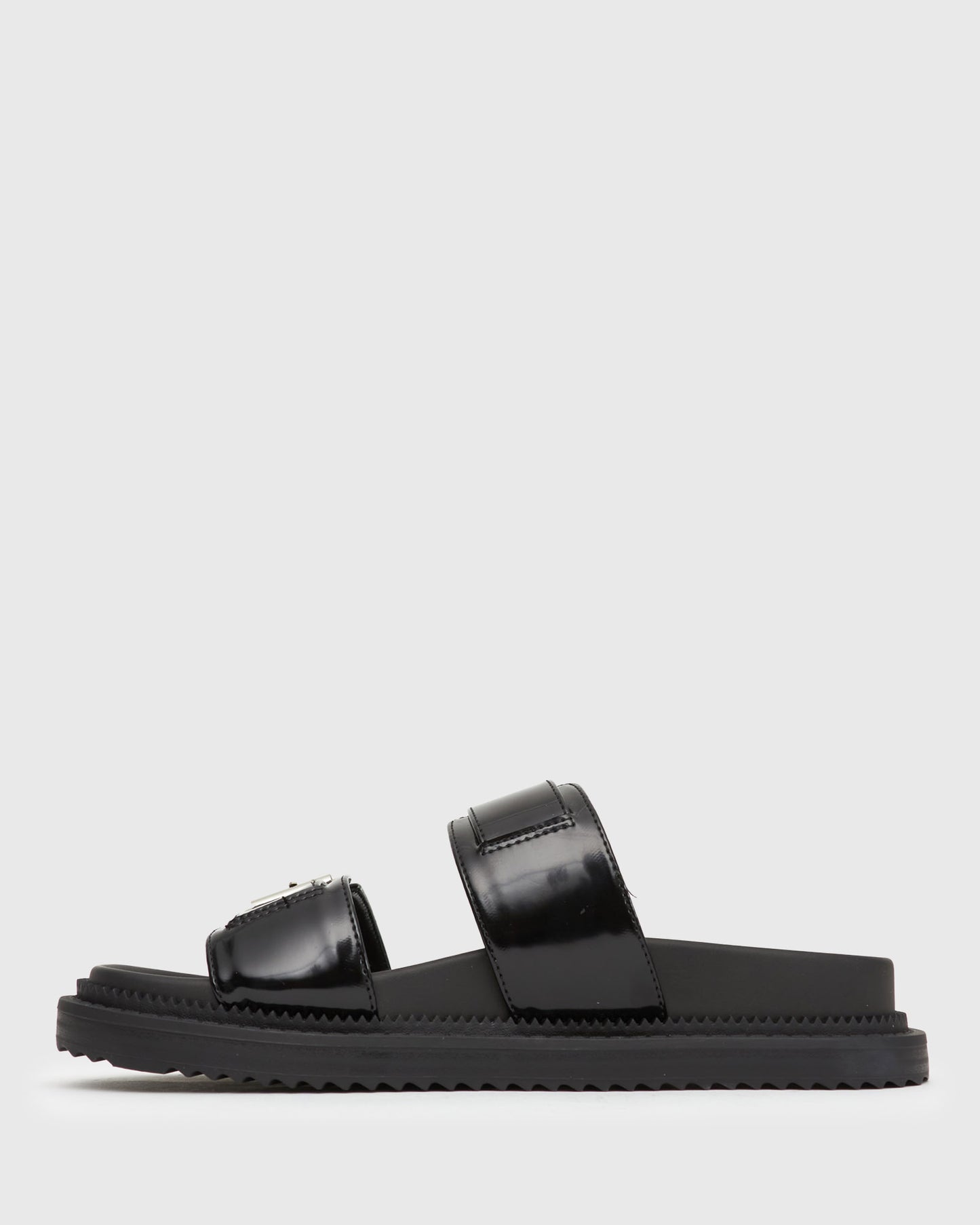 MIDTOWN Feature Buckle Footbed Sandals