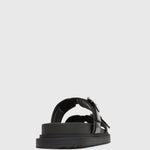 MIDTOWN Feature Buckle Footbed Sandals