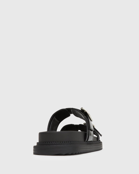 MIDTOWN Feature Buckle Footbed Sandals