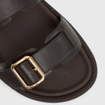 MIDTOWN Feature Buckle Footbed Sandals