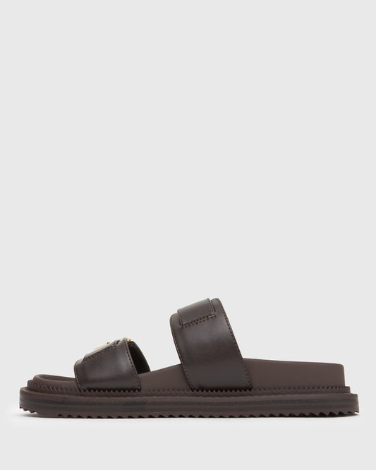 MIDTOWN Feature Buckle Footbed Sandals