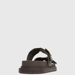 MIDTOWN Feature Buckle Footbed Sandals