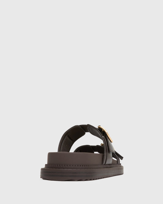 MIDTOWN Feature Buckle Footbed Sandals