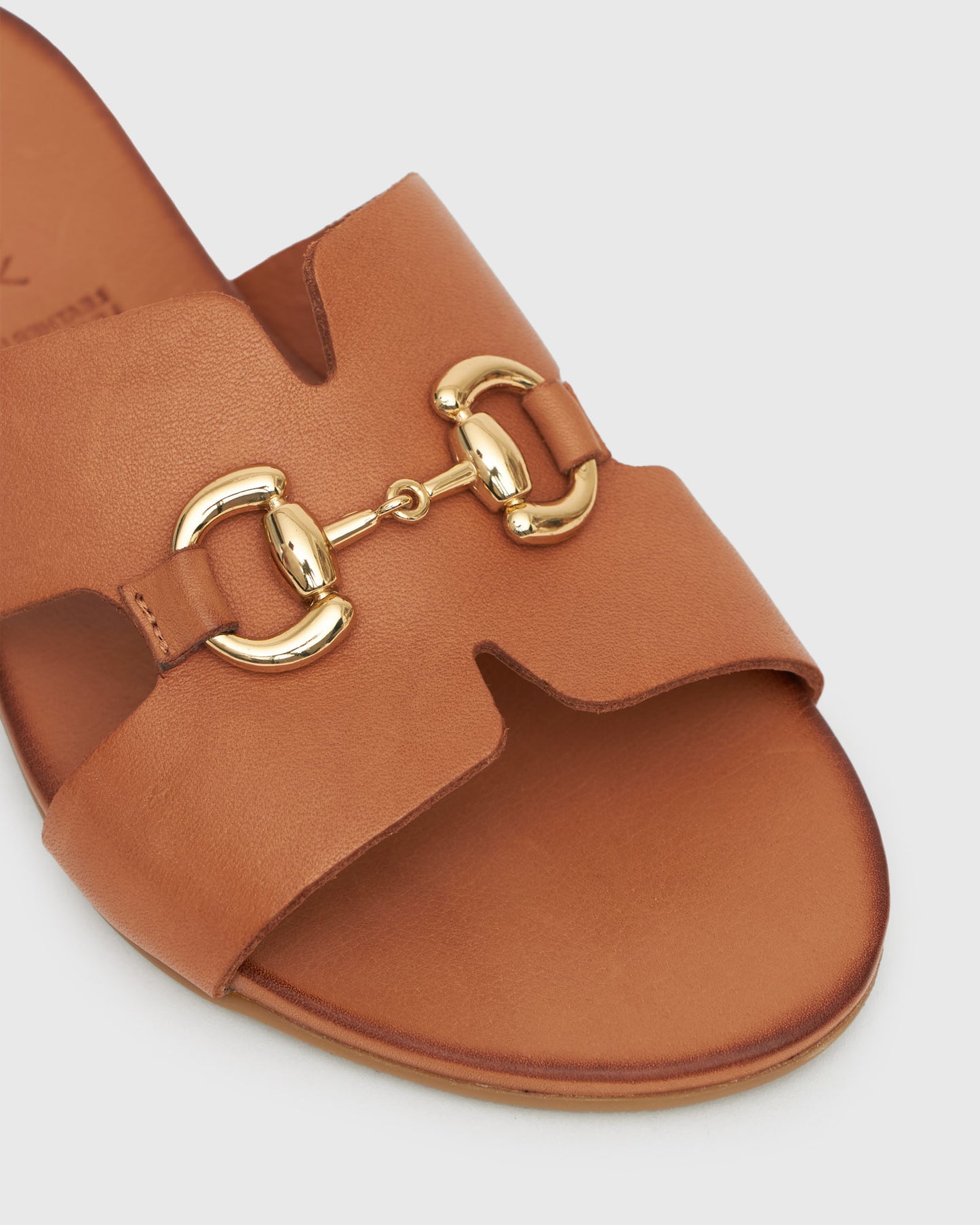 PRE-ORDER FOXY Buckle Leather Slide Sandals