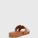 PRE-ORDER FOXY Buckle Leather Slide Sandals