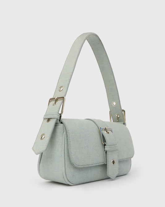 SAVOY Top Handle Buckle Detail Handbag