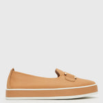 NED Gold Trim Leather Loafers