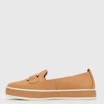 NED Gold Trim Leather Loafers