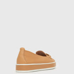 NED Gold Trim Leather Loafers