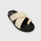 BERMUDA Leather Crossover Slide Sandals