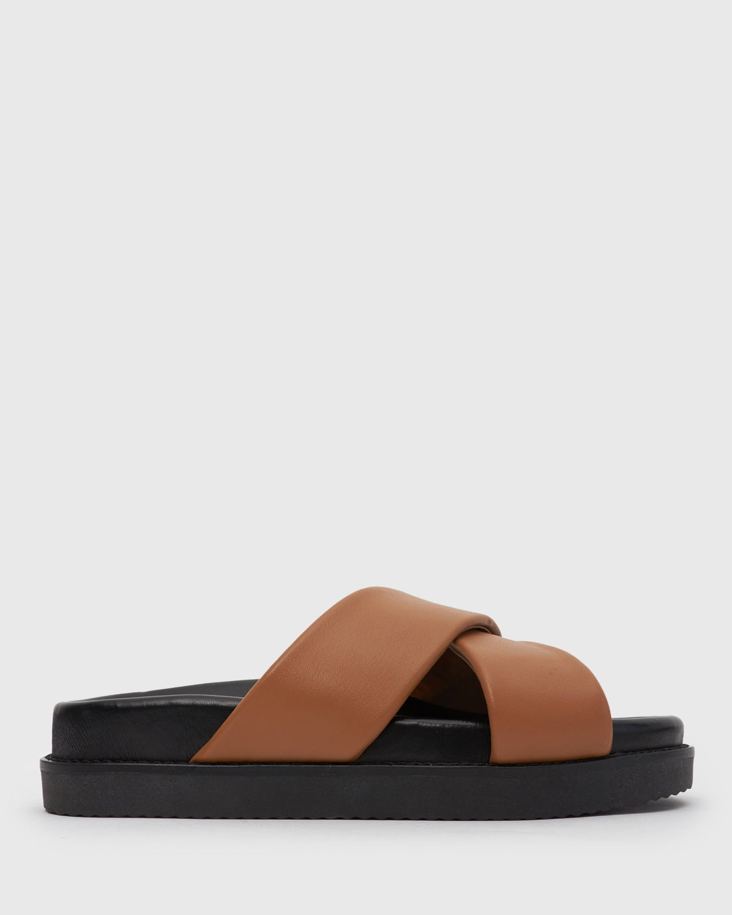 BERMUDA Leather Crossover Slide Sandals