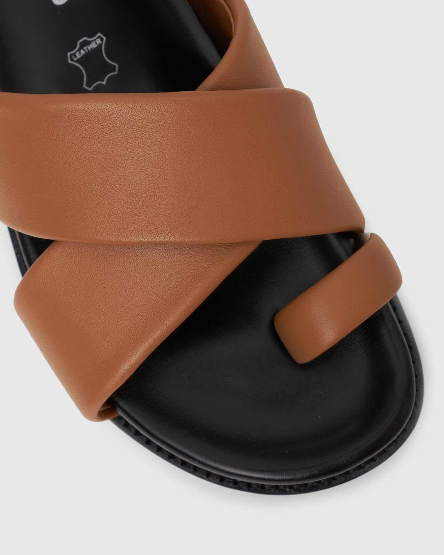 BERMUDA Leather Crossover Slide Sandals