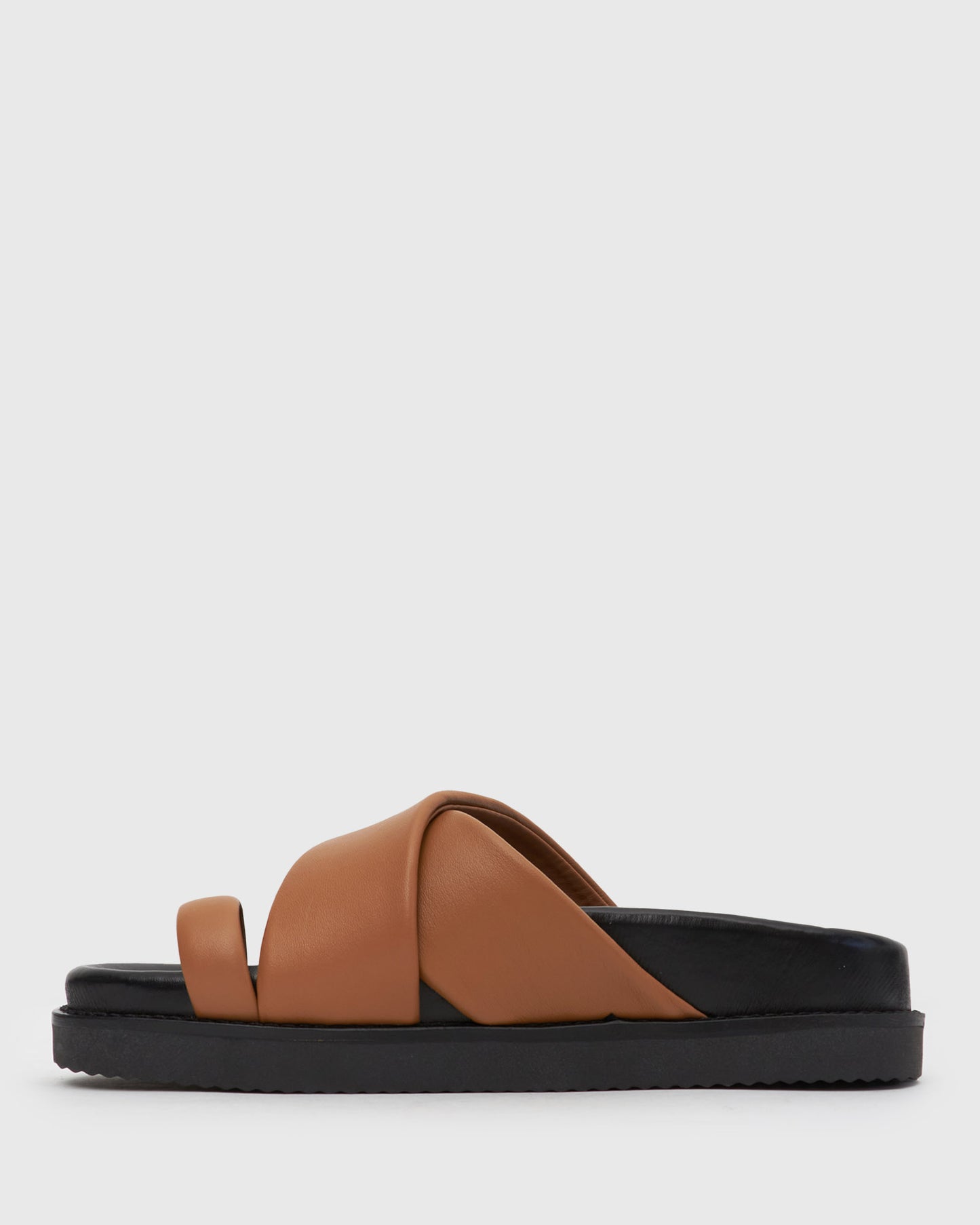 BERMUDA Leather Crossover Slide Sandals