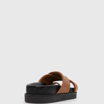 BERMUDA Leather Crossover Slide Sandals