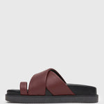 BERMUDA Leather Crossover Slide Sandals