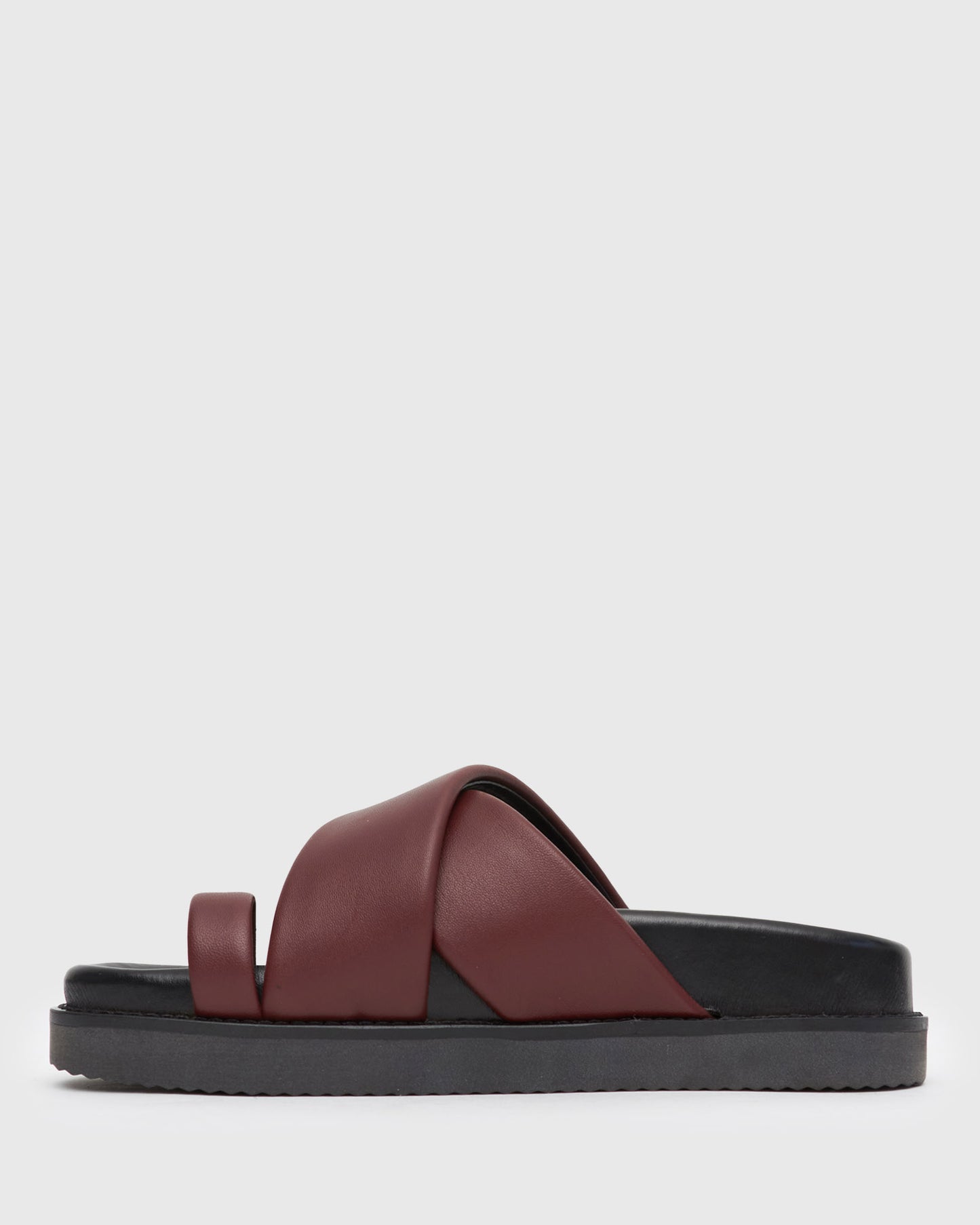 BERMUDA Leather Crossover Slide Sandals