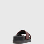 BERMUDA Leather Crossover Slide Sandals