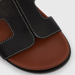 YON Leather Footbed Slides