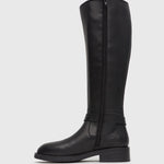 CECILIA Chunky Metal-Trim Riding Boots