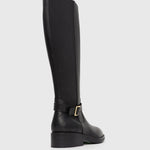 CECILIA Chunky Metal-Trim Riding Boots