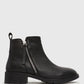 YUMI Zip Accent Ankle Boots