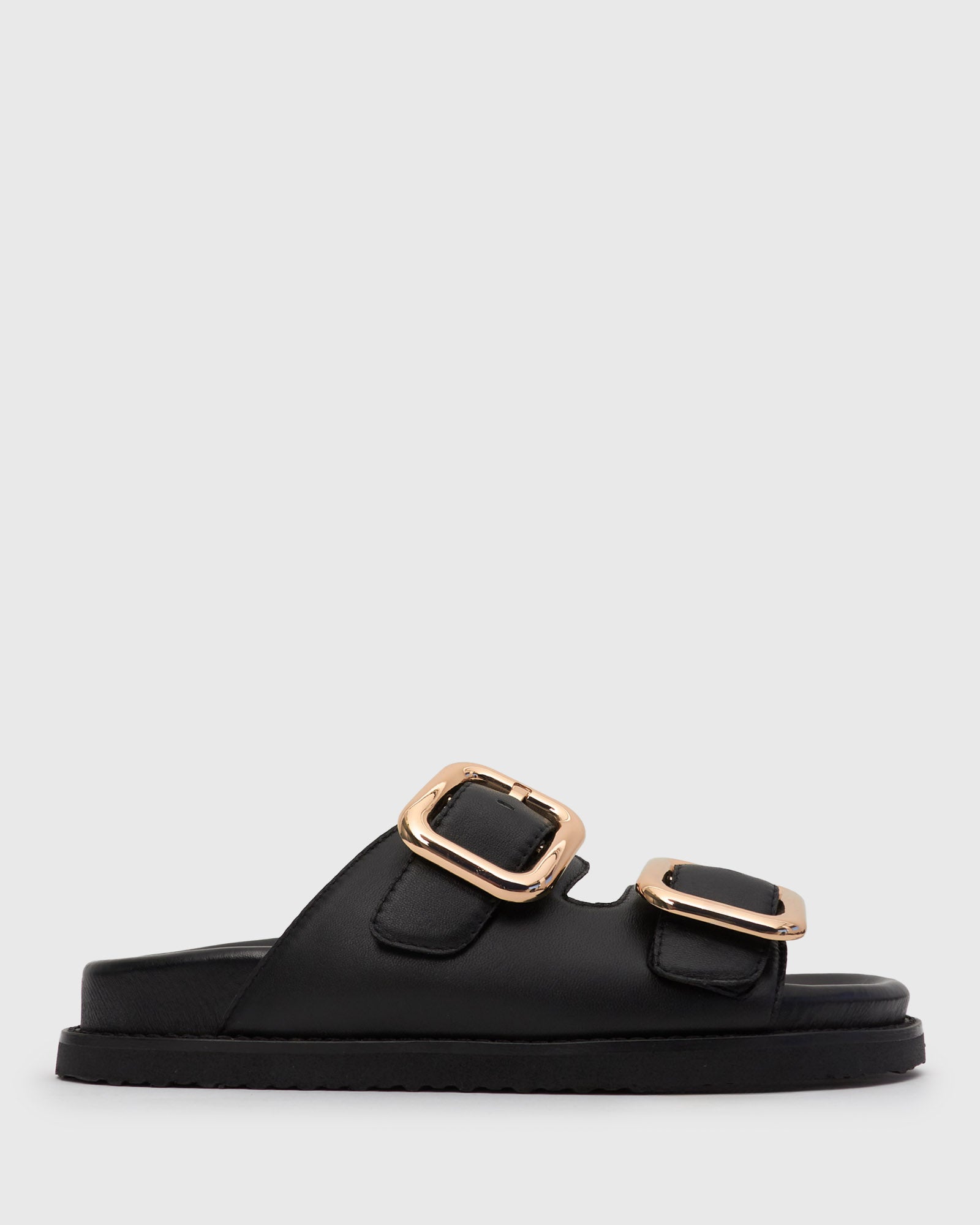 Buy HUNTER Buckle Detail Leather Slides by Betts online - Betts