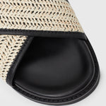 BLAKE Raffia Cross Strap Sandals