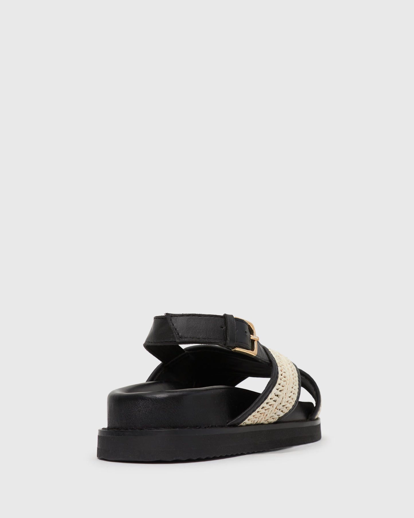 BLAKE Raffia Cross Strap Sandals