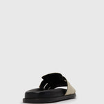 TAMARA Leather Footbed Slide Sandals