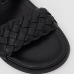 ATHENA Woven Leather Footbed Slides