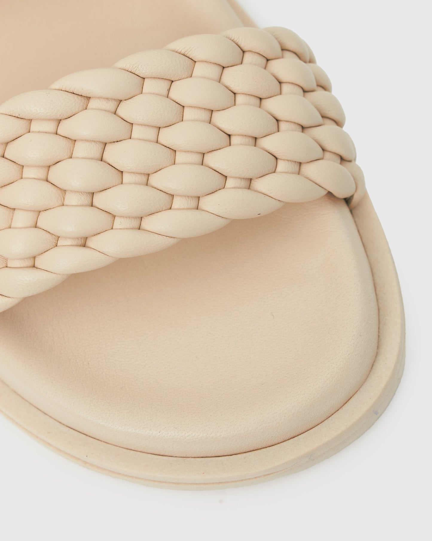 ALLEGRA Leather Plaited Footbed Sandals
