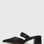 SUNNIE Leather Pointy Dress Mules