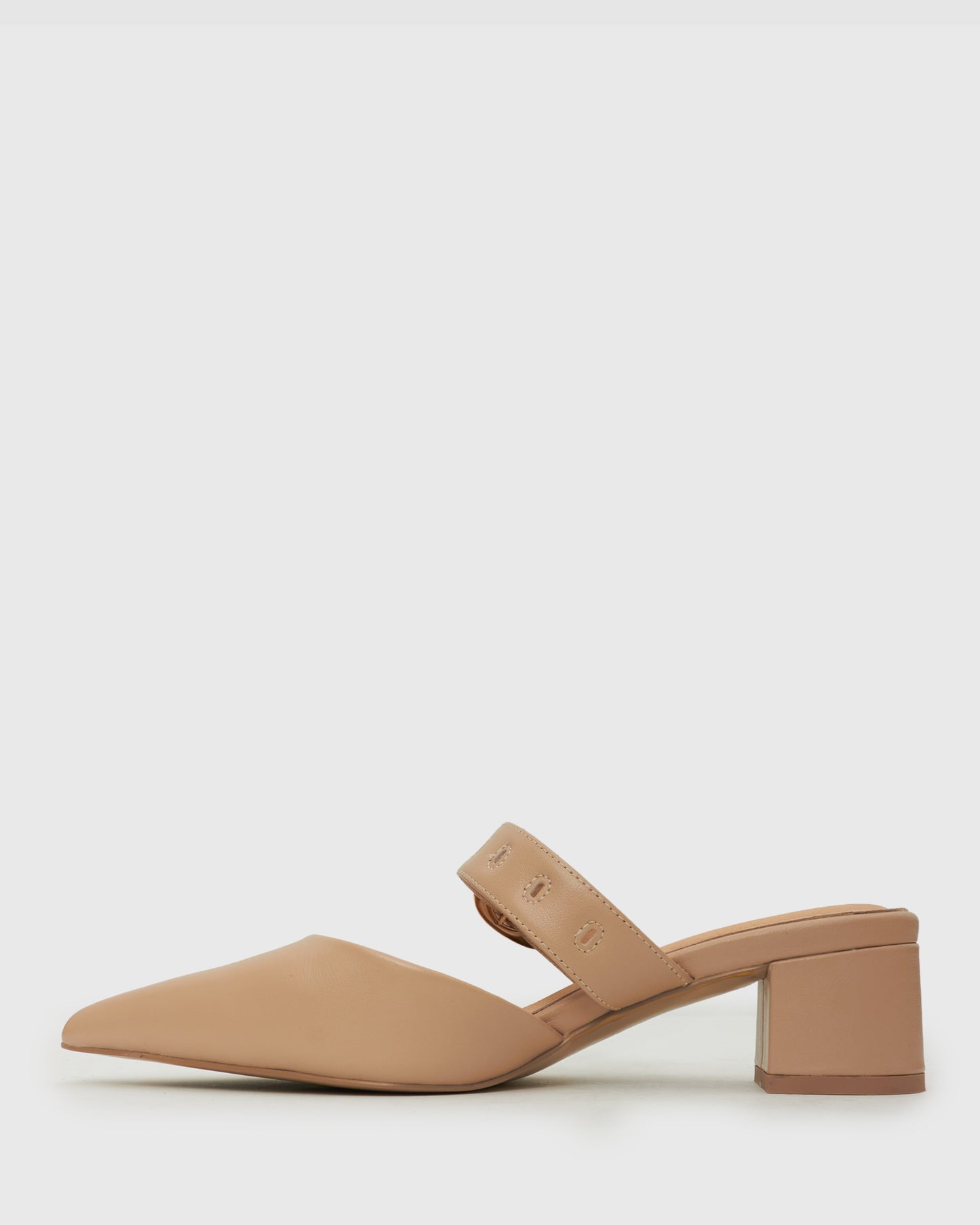 SUNNIE Leather Pointy Dress Mules