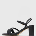 LANE Leather Block Heel Sandals