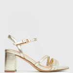 LANE Leather Block Heel Sandals