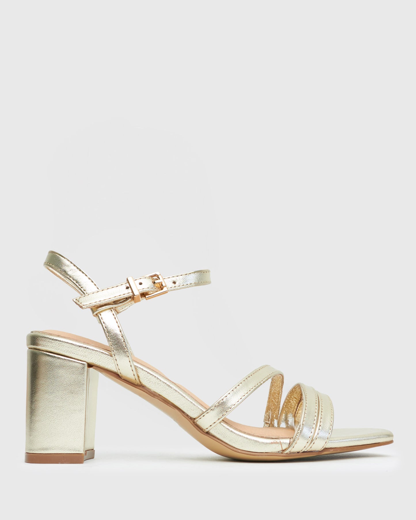 LANE Leather Block Heel Sandals