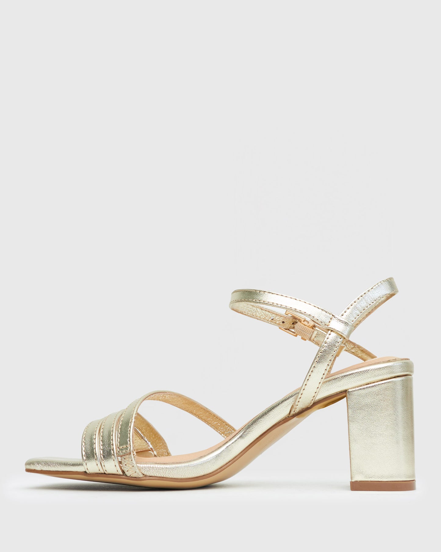 LANE Leather Block Heel Sandals