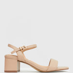 LIV Block Heel Leather Sandals